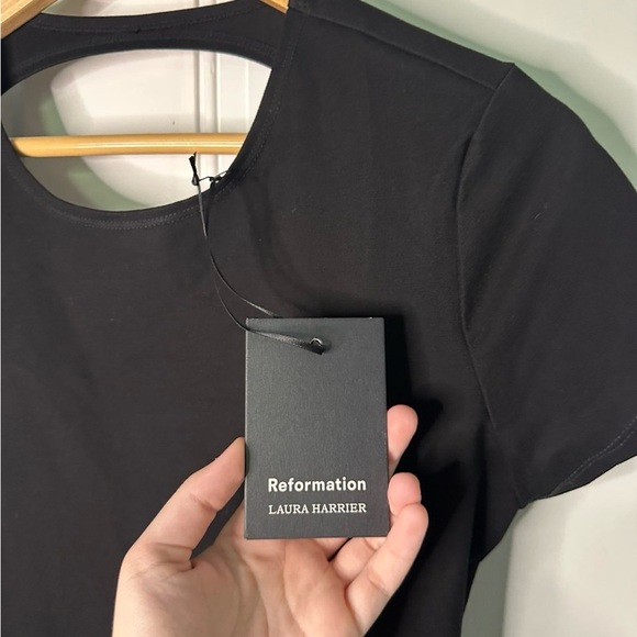 Reformation Knit mini Dress Black -Size M Retails $129.00 NWT-Christy - Picture 12 of 13